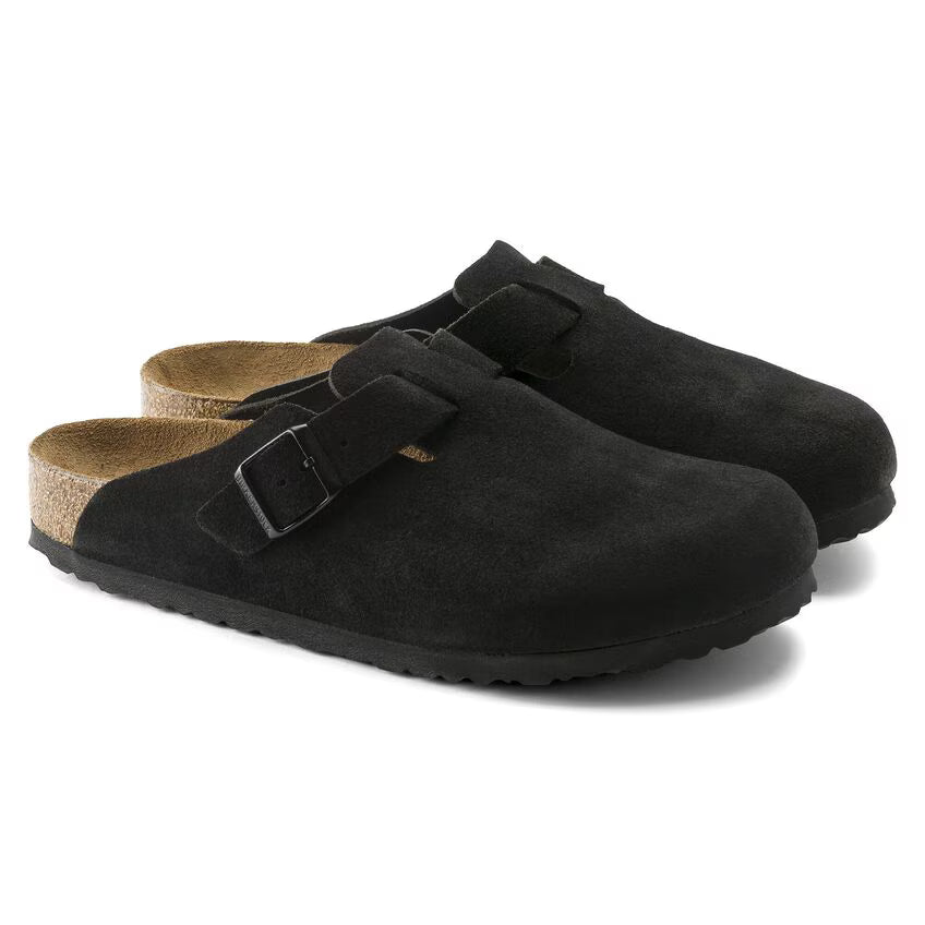 Boston Soft Footbed Suede Leather - Black (Teen)