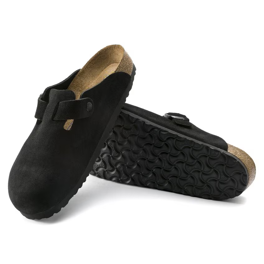Boston Soft Footbed Suede Leather - Black (Teen)