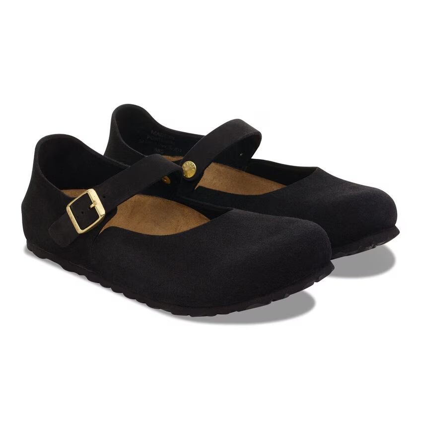 Mantova Suede Leather - Black (Women)