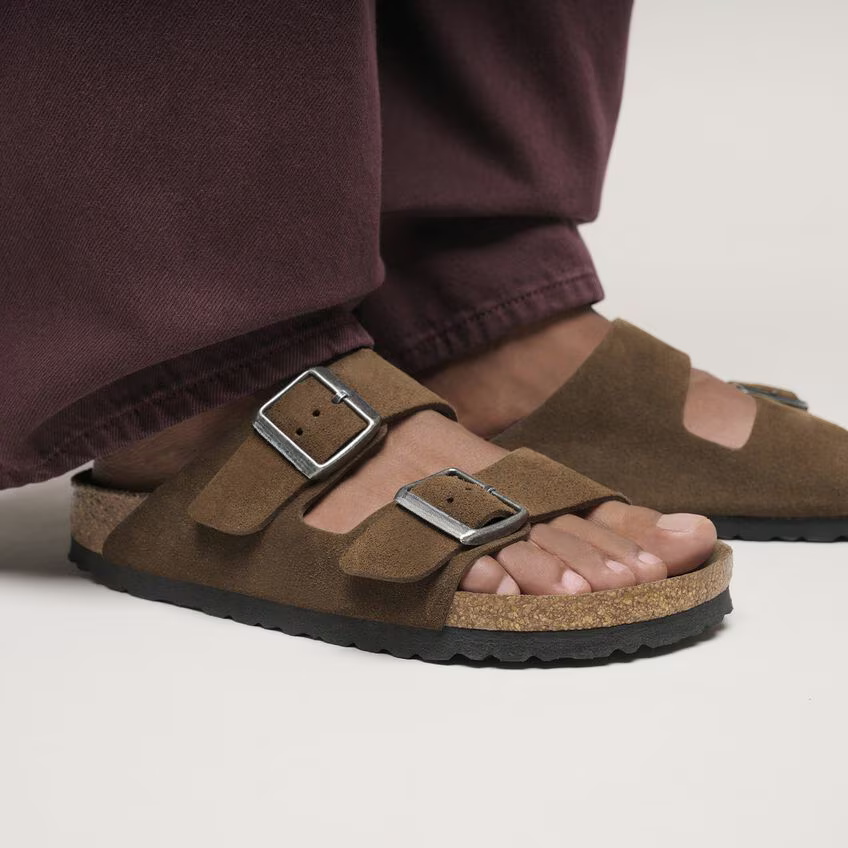 Arizona Soft Footbed Suede Leather - Dark Tea Tonal (Women)