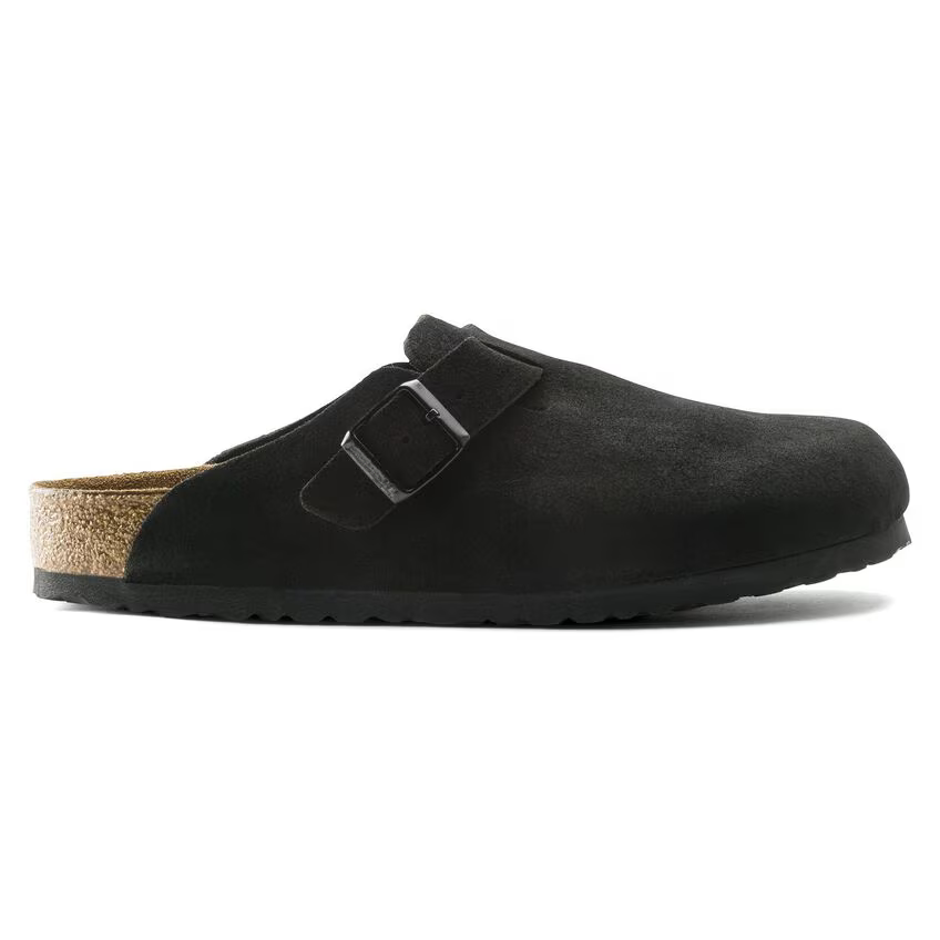 Boston Soft Footbed Suede Leather - Black (Teen)
